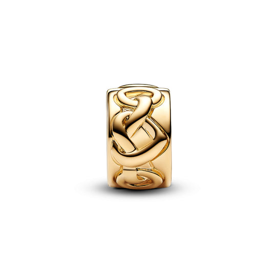 Clip cuori Pandora con placcatura in oro 14kt da donna P.768035C00