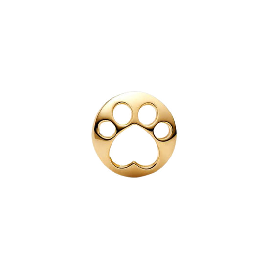 Charm openwork Pandora impronta zampa in argento dorato MISURA UNICA