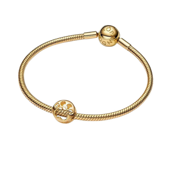 Charm openwork Pandora impronta zampa in argento dorato MISURA UNICA