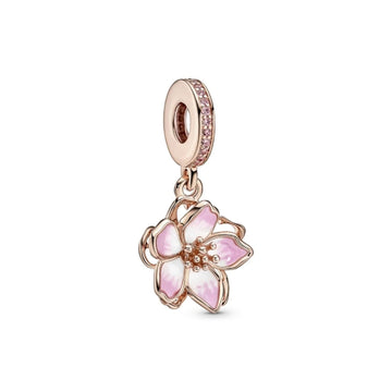 Charm pendente Pandora Fiore di Ciliegio finitura oro rosa MISURA UNICA