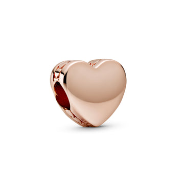 Charm a forma di cuore Pandora placcato in oro rosa 14k P.782015C00