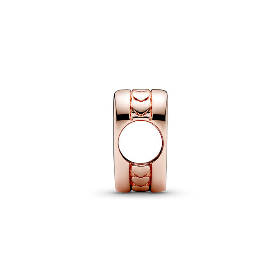 Charm a forma di cuore Pandora placcato in oro rosa 14k P.782015C00