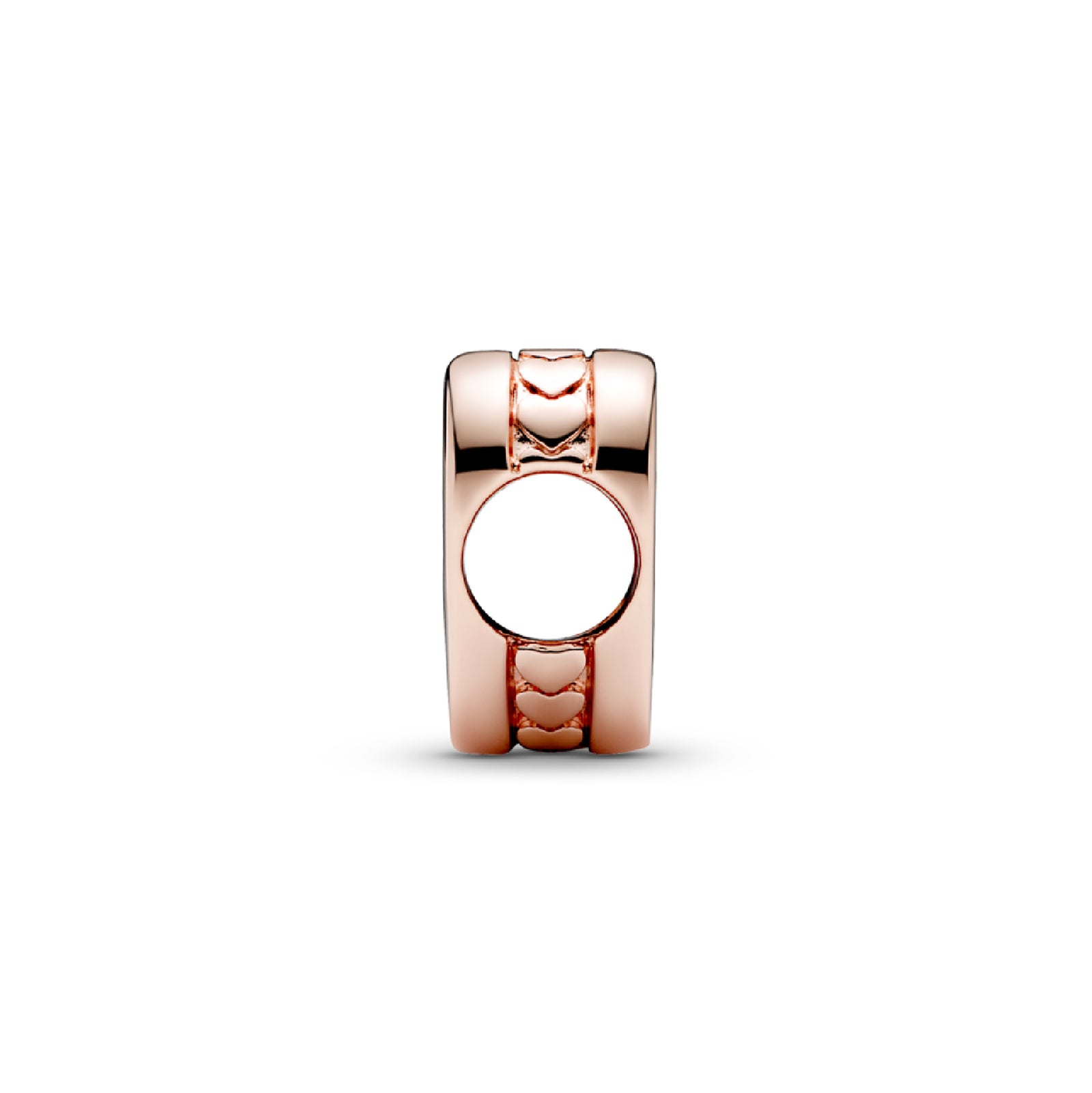 Charm a forma di cuore Pandora placcato in oro rosa 14k P.782015C00