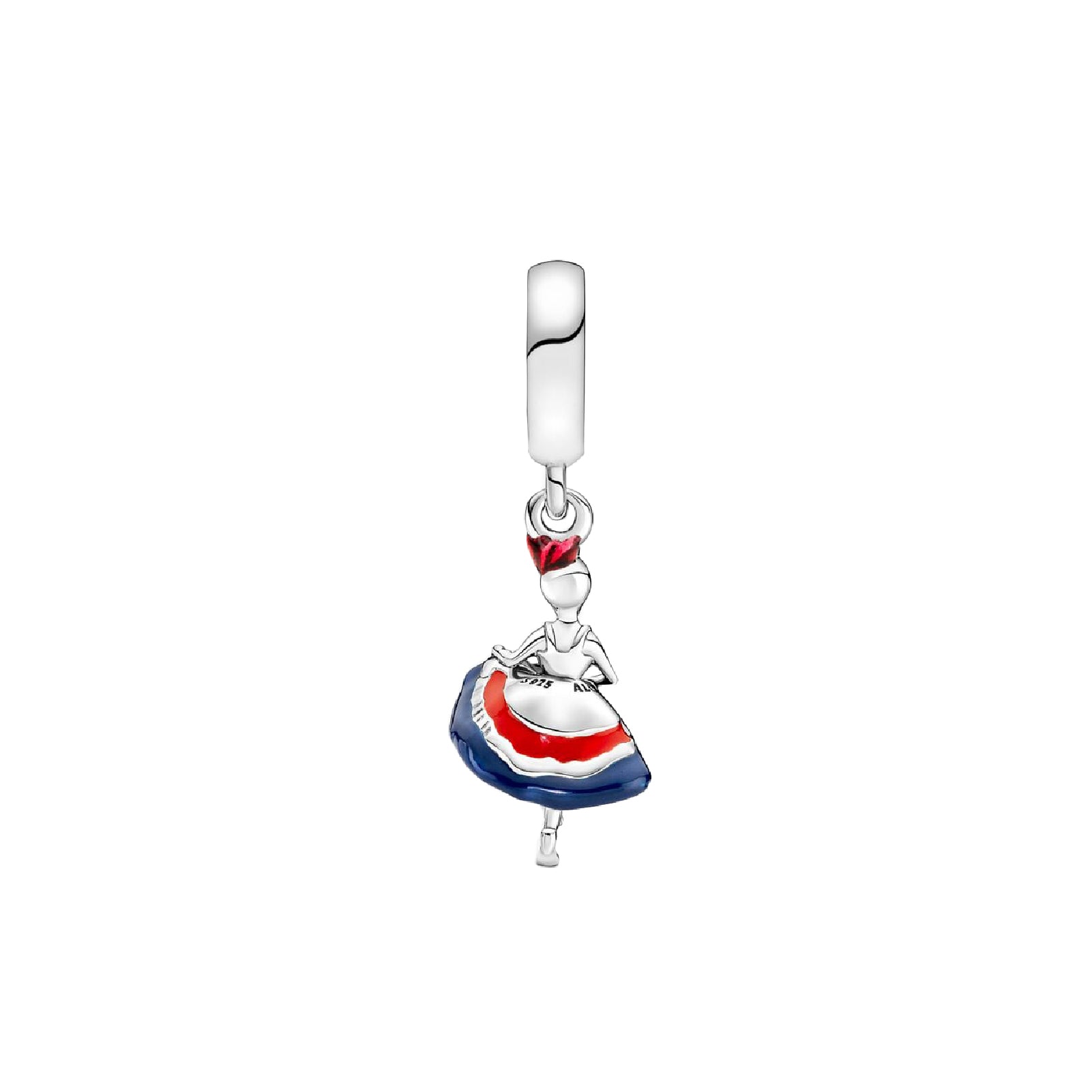 Charm pendente Pandora in argento 925 e smalto blu e rosso P.790799C01