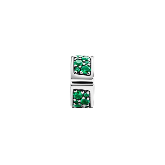 Clip Pandora in argento 925 con pavÃ¨ di cristalli verdi P.791817C01
