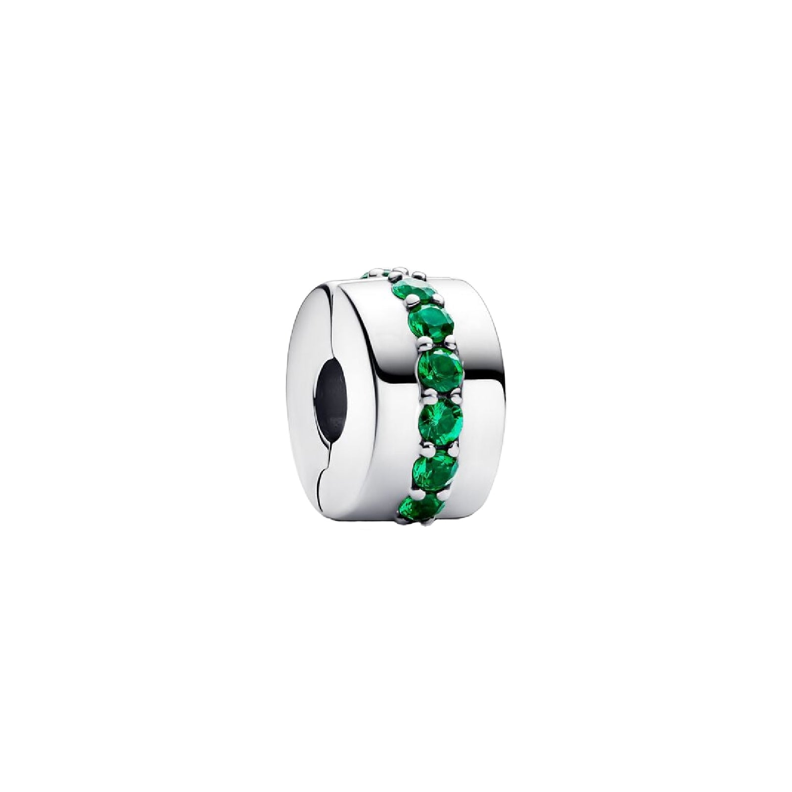 Clip Pandora in argento Sterling 925 con zirconi verdi P.791972C02