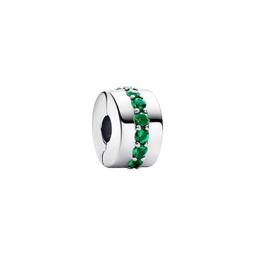 Clip Pandora in argento Sterling 925 con zirconi verdi P.791972C02