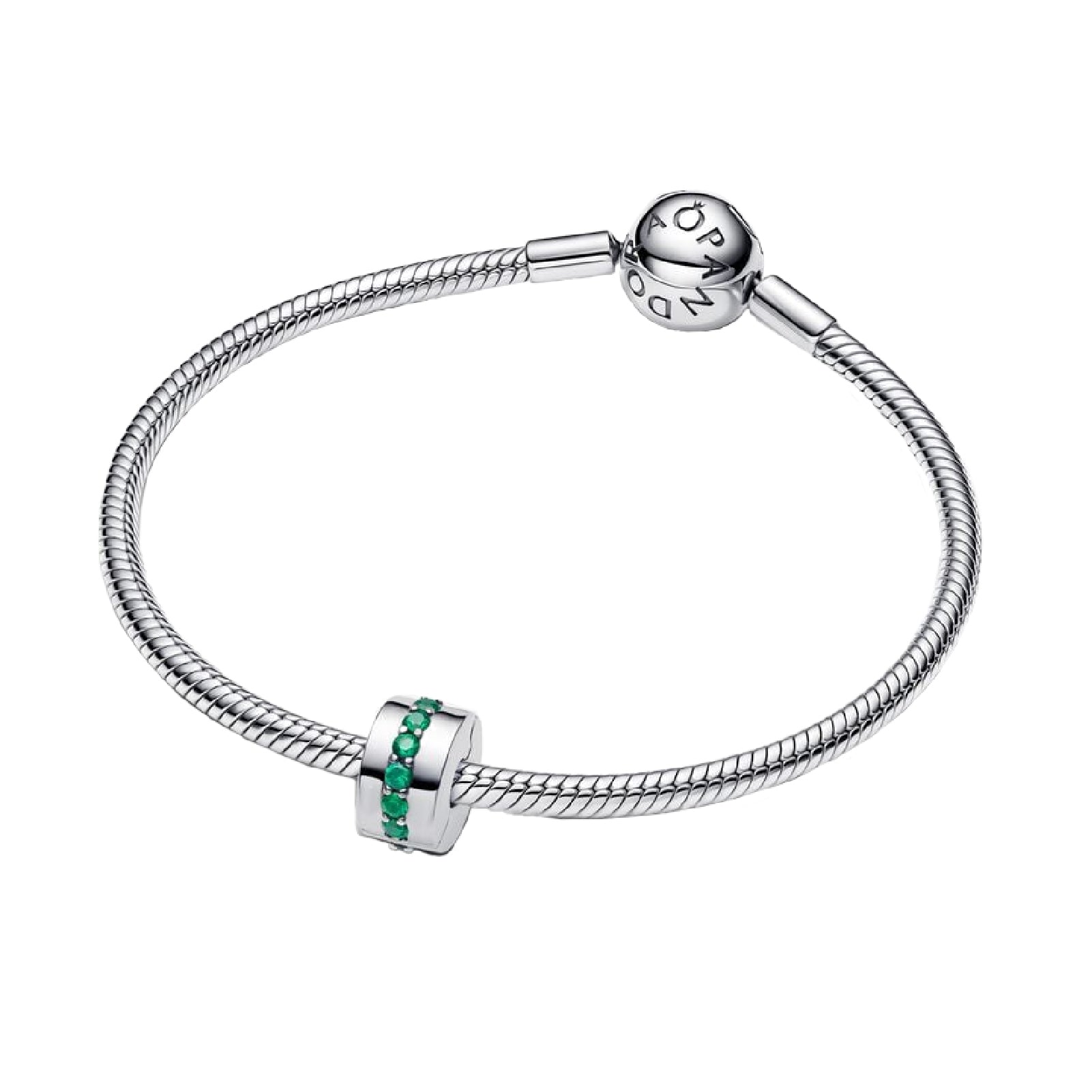 Clip Pandora in argento Sterling 925 con zirconi verdi P.791972C02