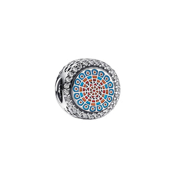 Charm Pandora in argento925 e smalto multicolor con zirconi P.792016CZ