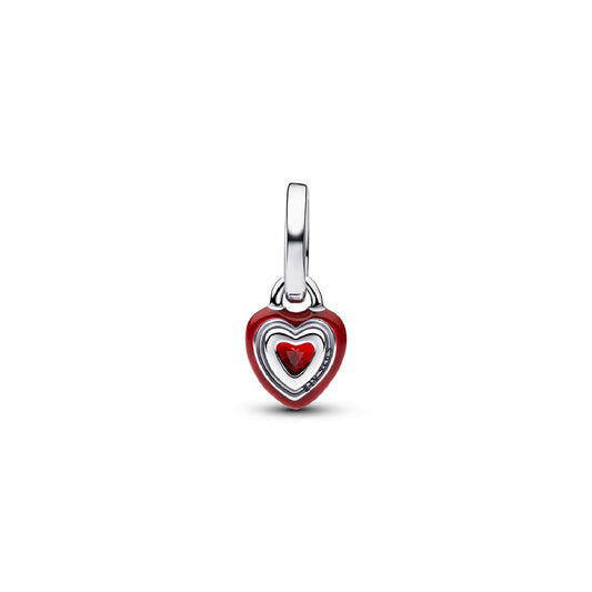 Charm Pandora Mini con pendente a forma di cuore rosso MISURA UNICA