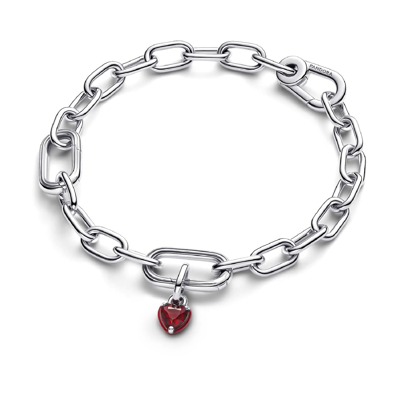 Charm Pandora Mini con pendente a forma di cuore rosso MISURA UNICA