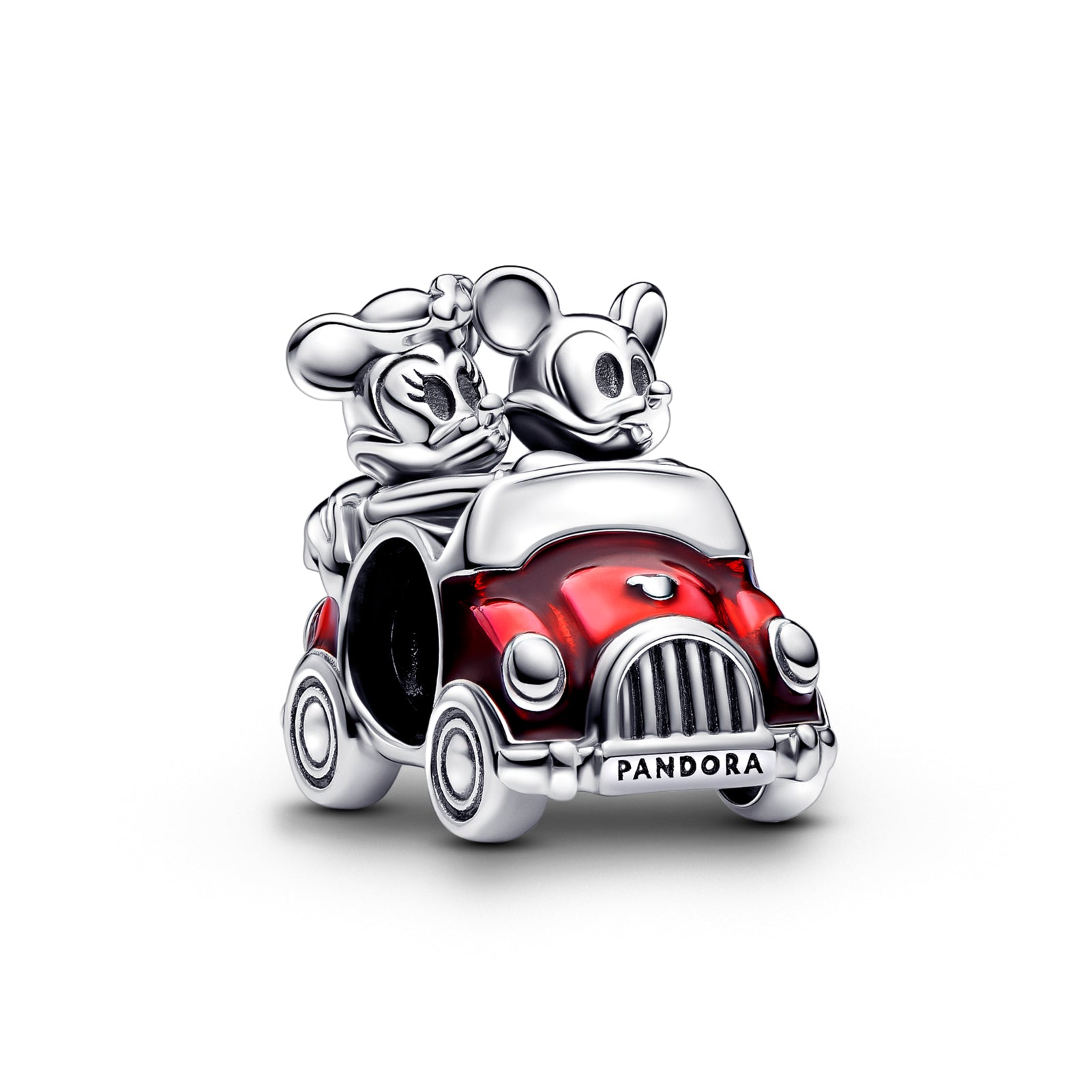 Charm cuore Pandora in argento 925 con zirconi rossi da donna MISURA UNICA