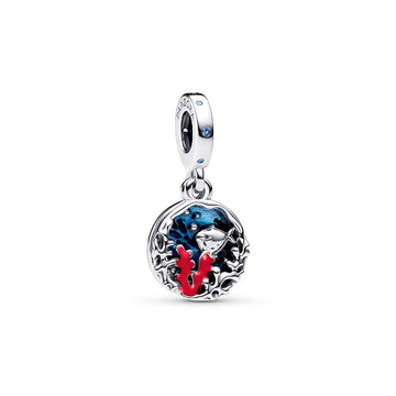 Charm Pandora in argento con smalto blu e rosso da donna