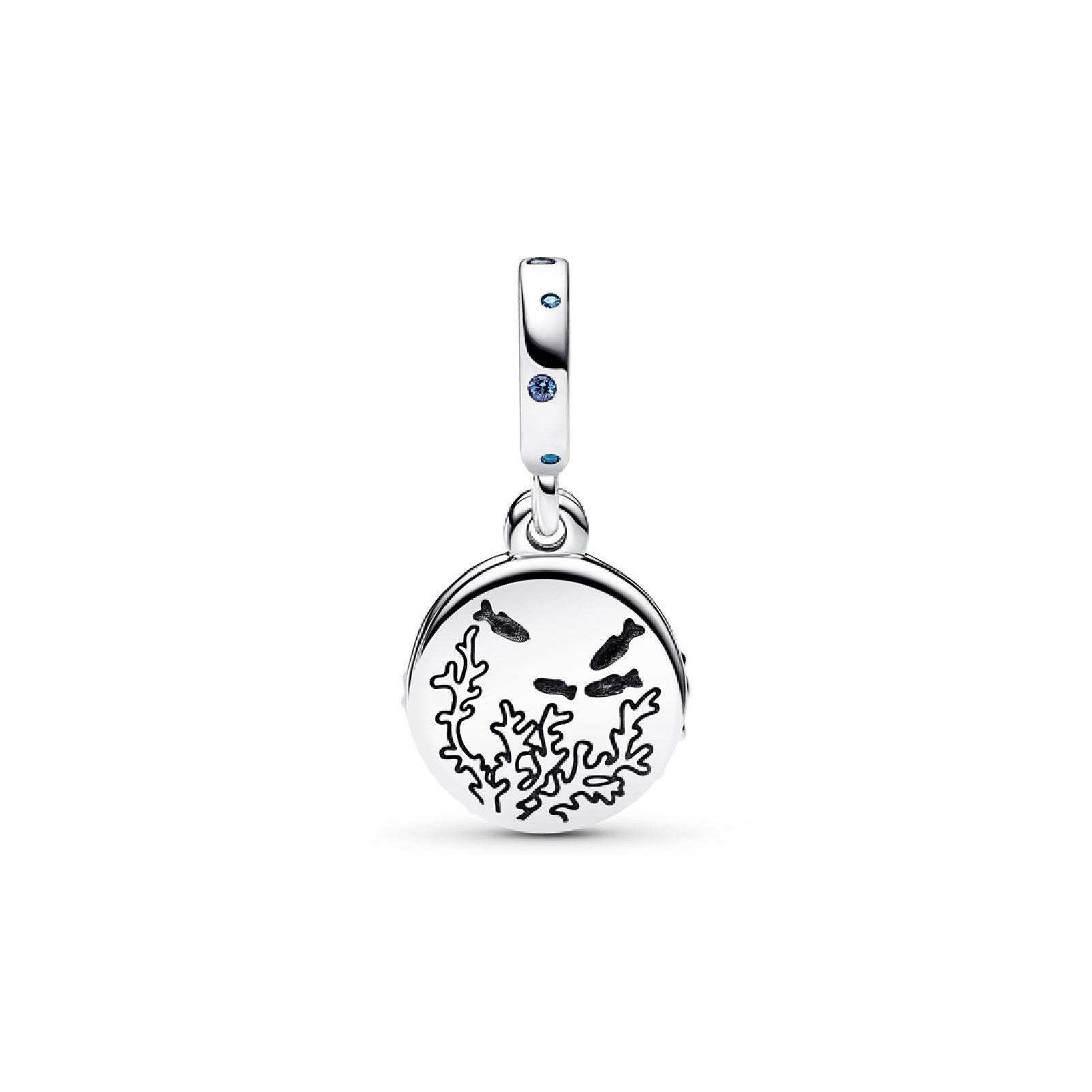 Charm Pandora in argento con smalto blu e rosso da donna