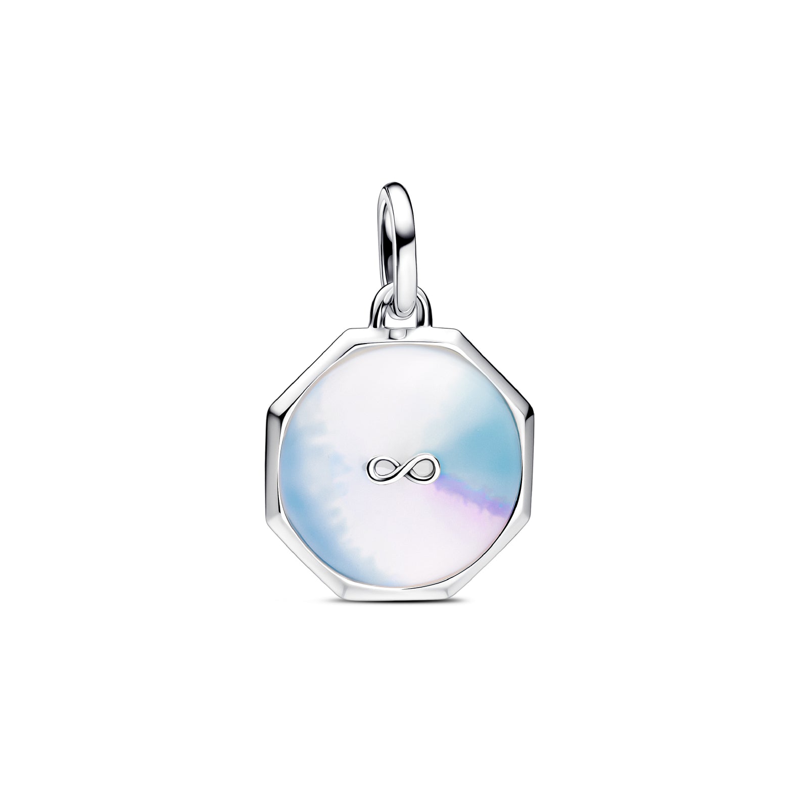 Charm a medaglione Pandora in argento 925 e smalto multicolore P.793367C01