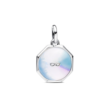 Charm a medaglione Pandora in argento 925 e smalto multicolore P.793367C01