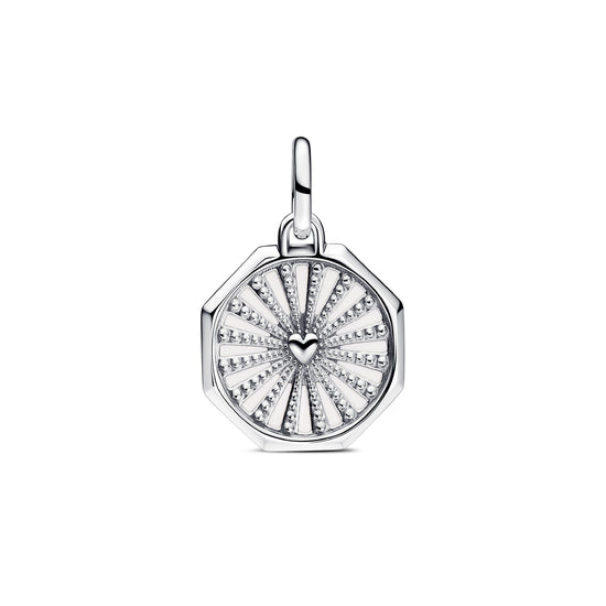 Charm a medaglione Pandora in argento 925 e smalto multicolore P.793367C01