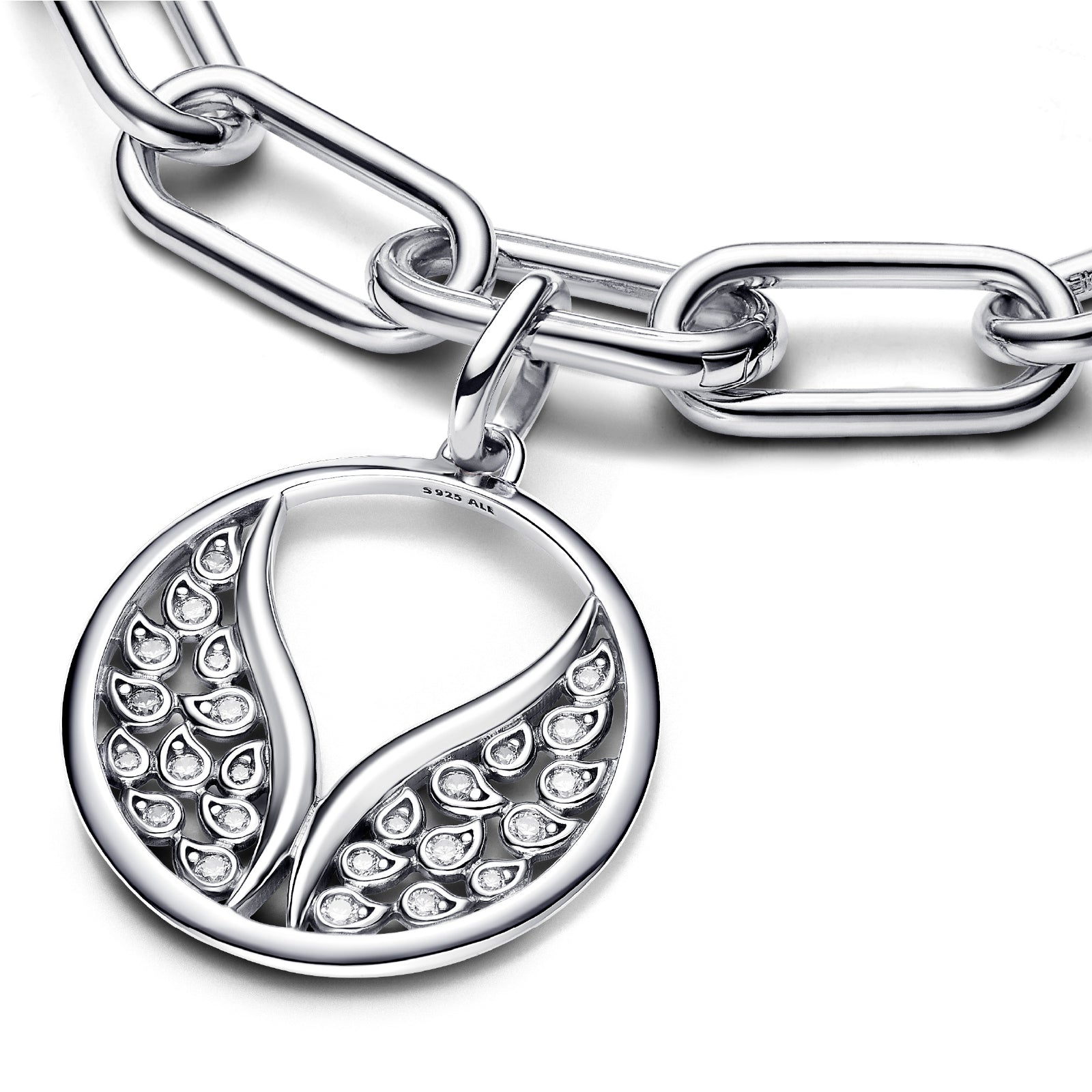 Charm a medaglione Pandora in argento 925 e zirconi da donna P.793371C01