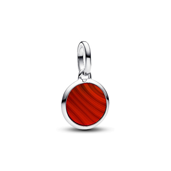Charm medaglietta Pandora in Argento 925 e vetro murano rosso P.793389C01