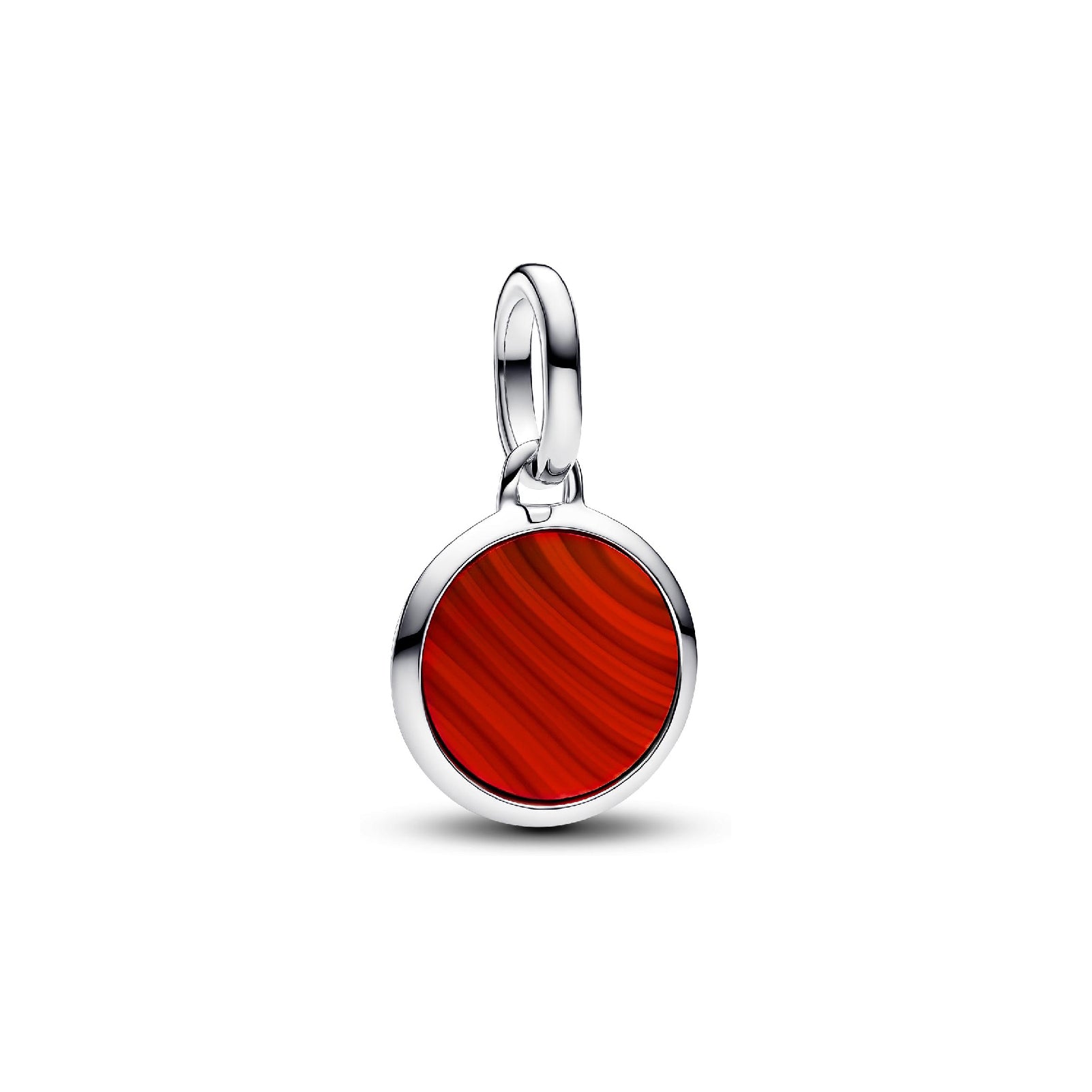 Charm medaglietta Pandora in Argento 925 e vetro murano rosso P.793389C01