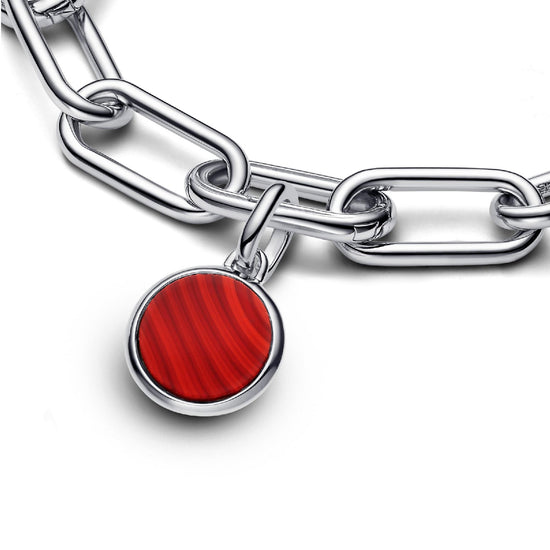Charm medaglietta Pandora in Argento 925 e vetro murano rosso P.793389C01