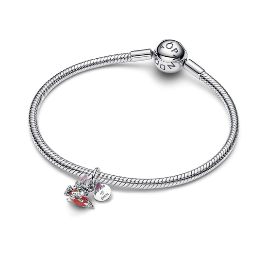 Charm Pandora Disney in argento Stitch con navicella spaziale MISURA UNICA