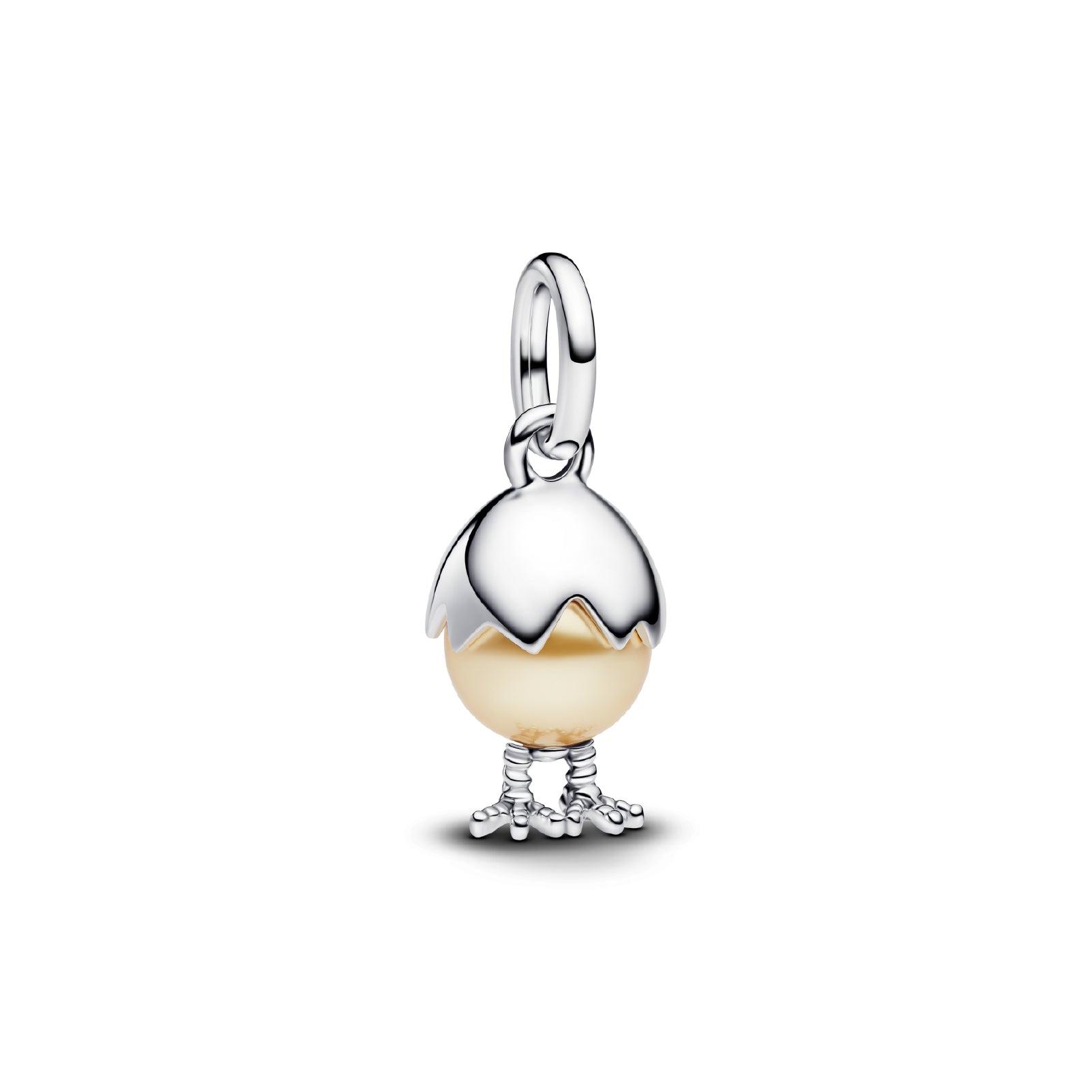 Charm pendente Pandora in argento rodiato Uovo di Pasqua MISURA UNICA