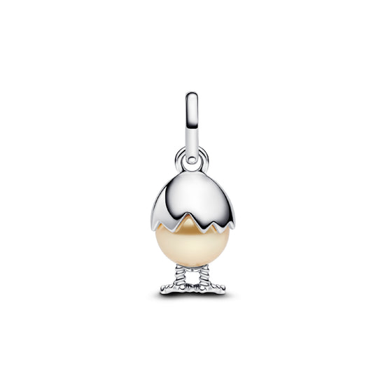 Charm pendente Pandora in argento rodiato Uovo di Pasqua MISURA UNICA
