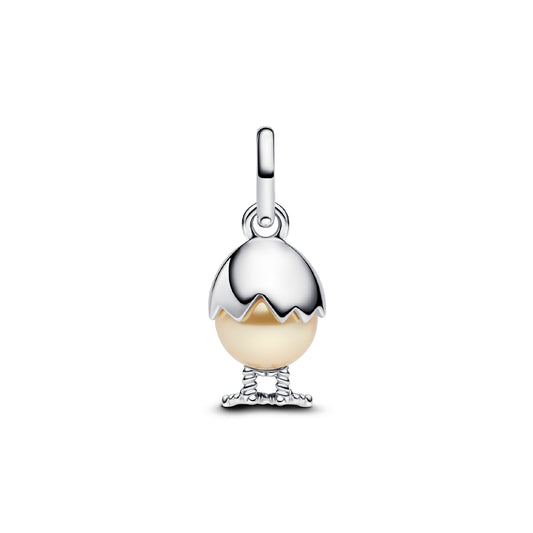 Charm pendente Pandora in argento rodiato Uovo di Pasqua MISURA UNICA