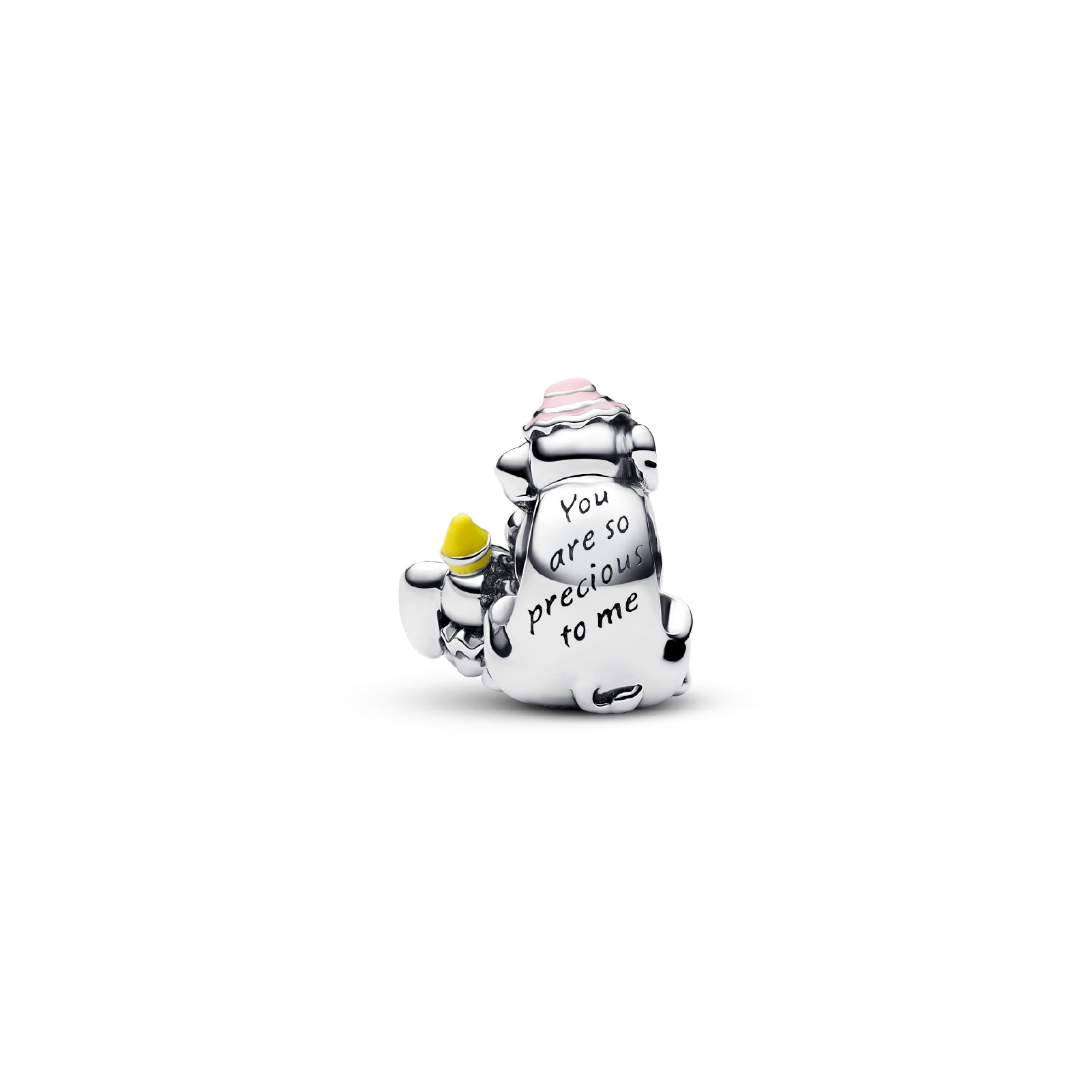 Charm donna Pandora in argento con Dumbo e la sua mamma MISURA UNICA