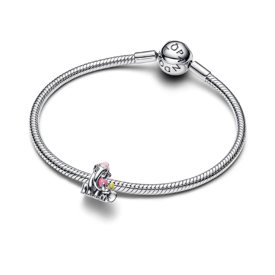 Charm donna Pandora in argento con Dumbo e la sua mamma MISURA UNICA