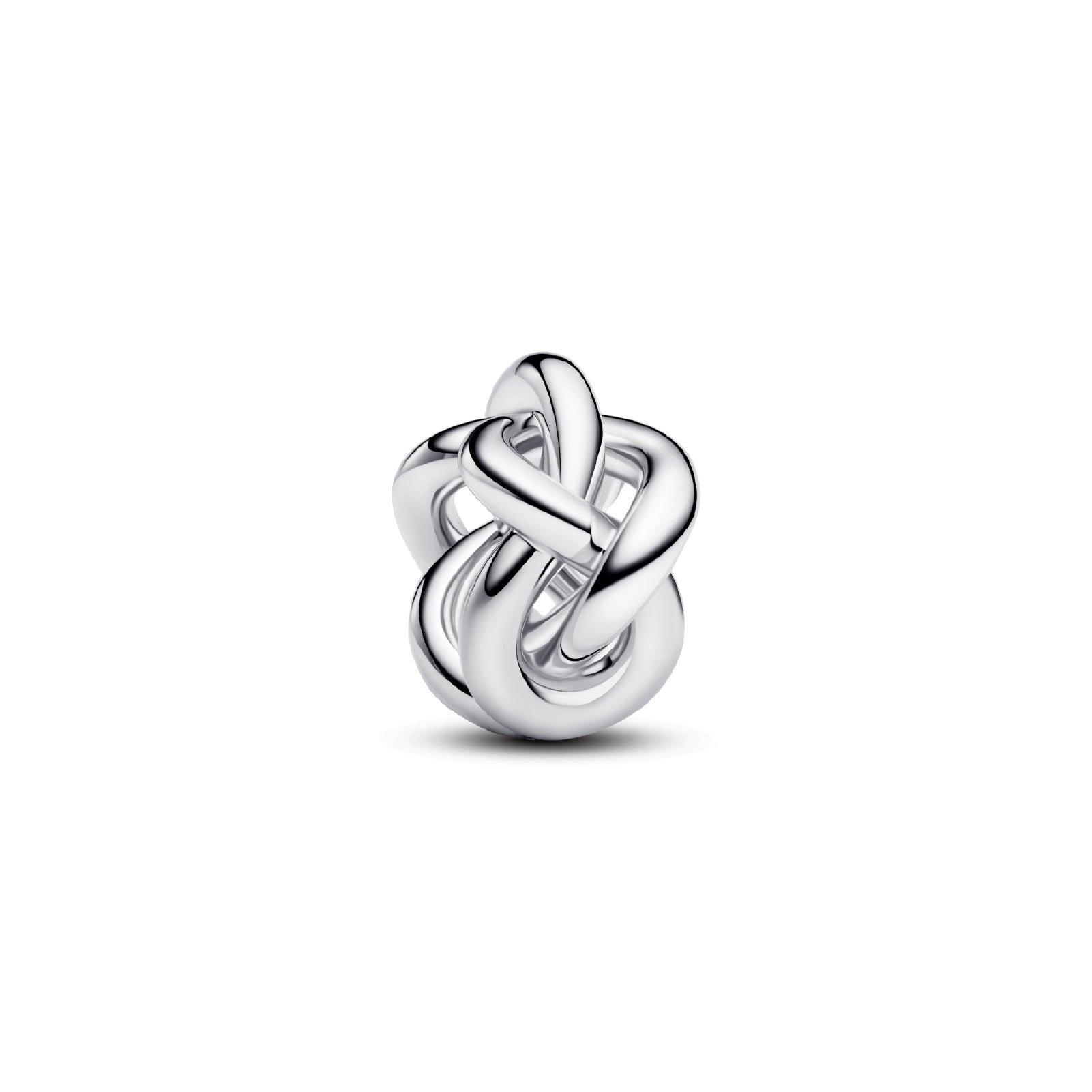 Charm Pandora in argento a forma di nodo infinito tridimensionale MISURA UNICA