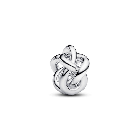 Charm Pandora in argento a forma di nodo infinito tridimensionale MISURA UNICA
