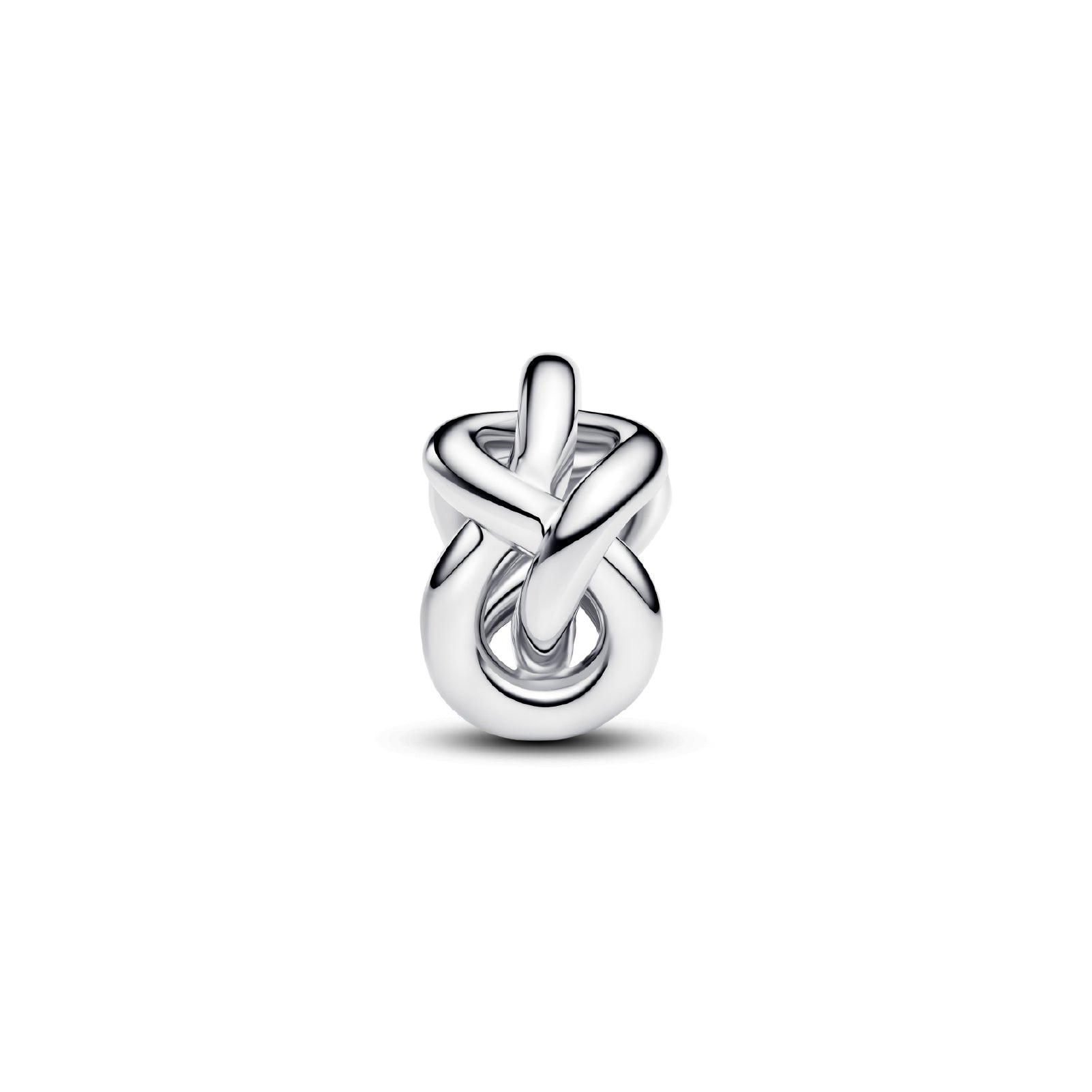 Charm Pandora in argento a forma di nodo infinito tridimensionale MISURA UNICA