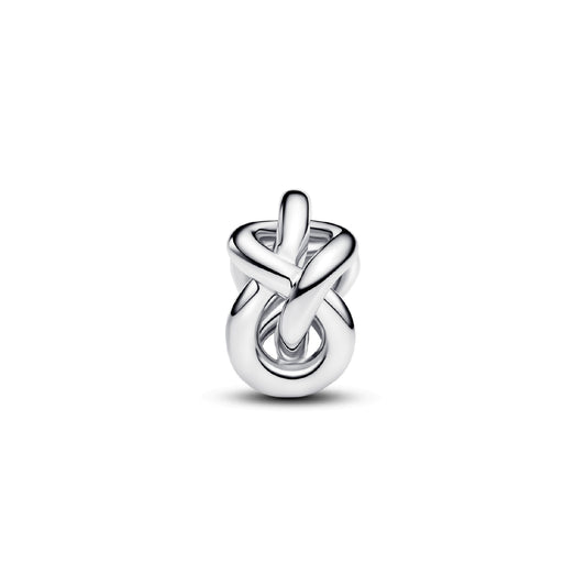 Charm Pandora in argento a forma di nodo infinito tridimensionale MISURA UNICA