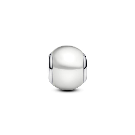 Charm donna Pandora in argento rodiato con perla artificiale MISURA UNICA