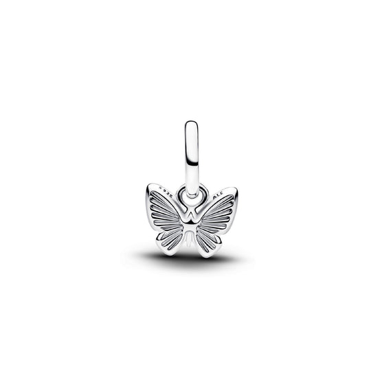 Charm Pandora Mini in argento sterling con farfalla rosa MISURA UNICA