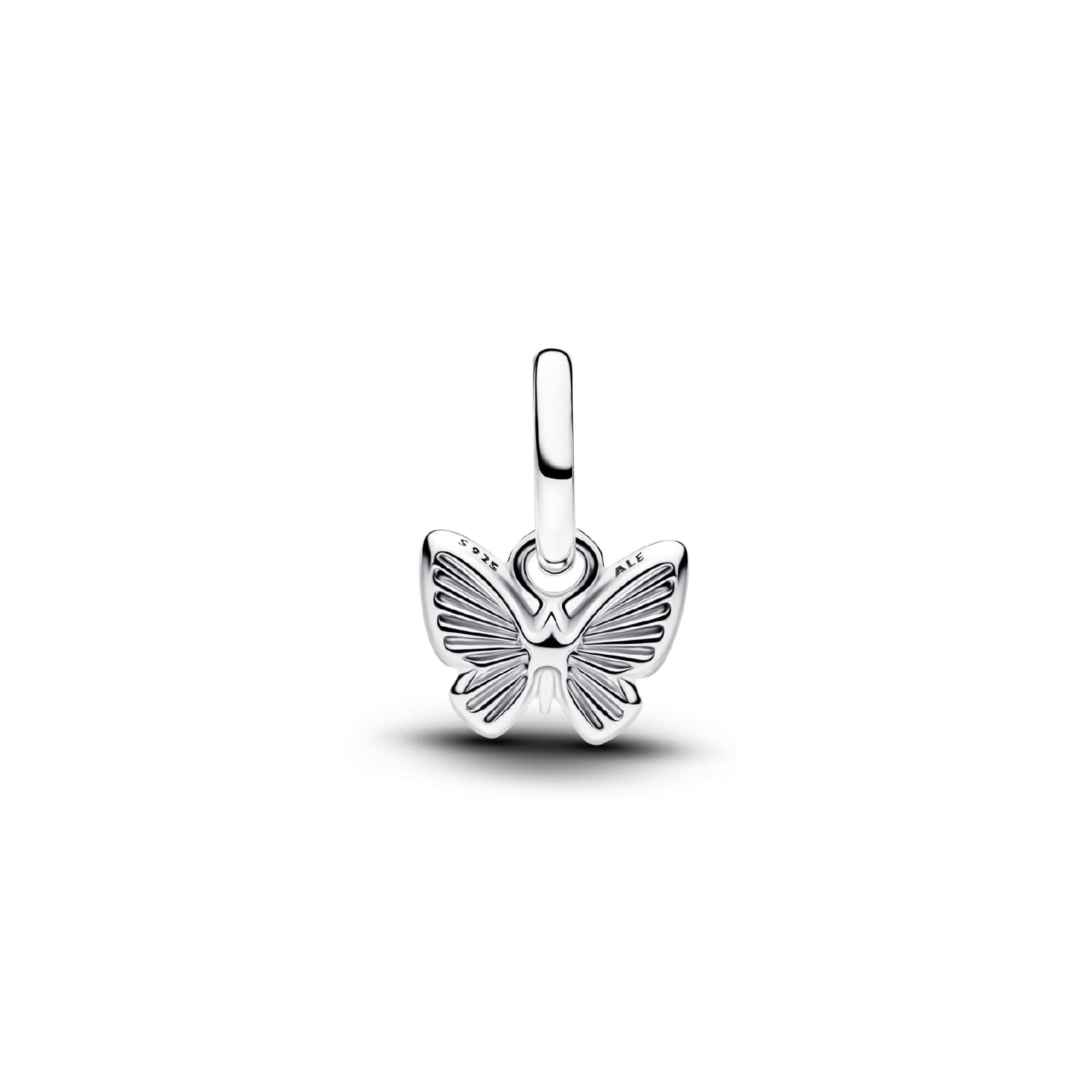 Charm Pandora Mini in argento sterling con farfalla rosa MISURA UNICA