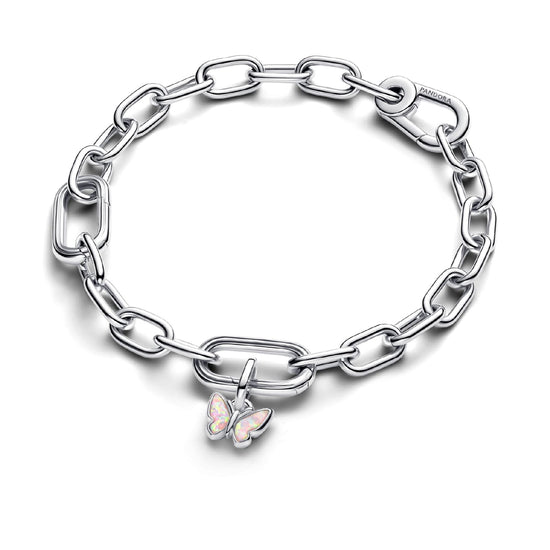 Charm Pandora Mini in argento sterling con farfalla rosa MISURA UNICA