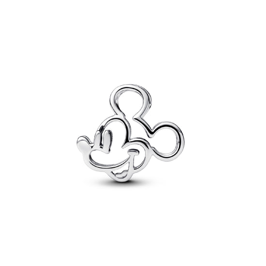 Charm Pandora in argento 925 a forma di Mickey Mouse MISURA UNICA