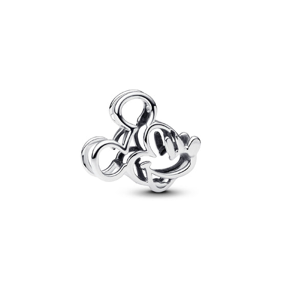 Charm Pandora in argento 925 a forma di Mickey Mouse MISURA UNICA