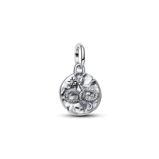 Charm Pandora medaglione con serpente e infinito in argento MISURA UNICA