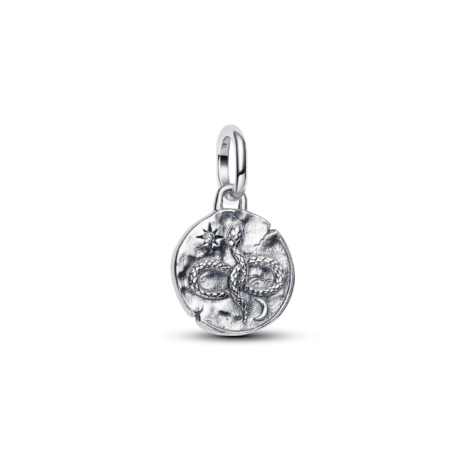 Charm Pandora medaglione con serpente e infinito in argento MISURA UNICA