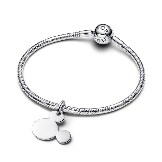 Charm Pandora Disney in argento Mickey Mouse da incidere MISURA UNICA