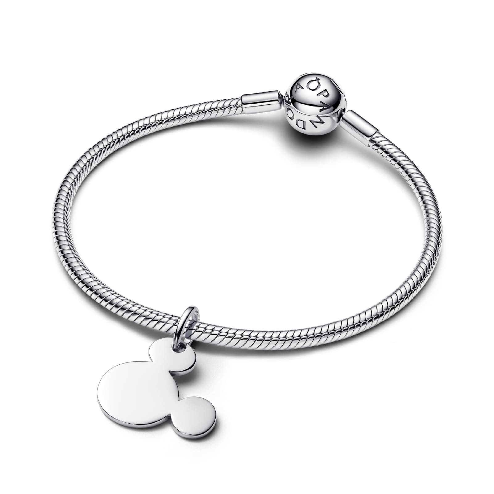 Charm Pandora Disney in argento Mickey Mouse da incidere MISURA UNICA