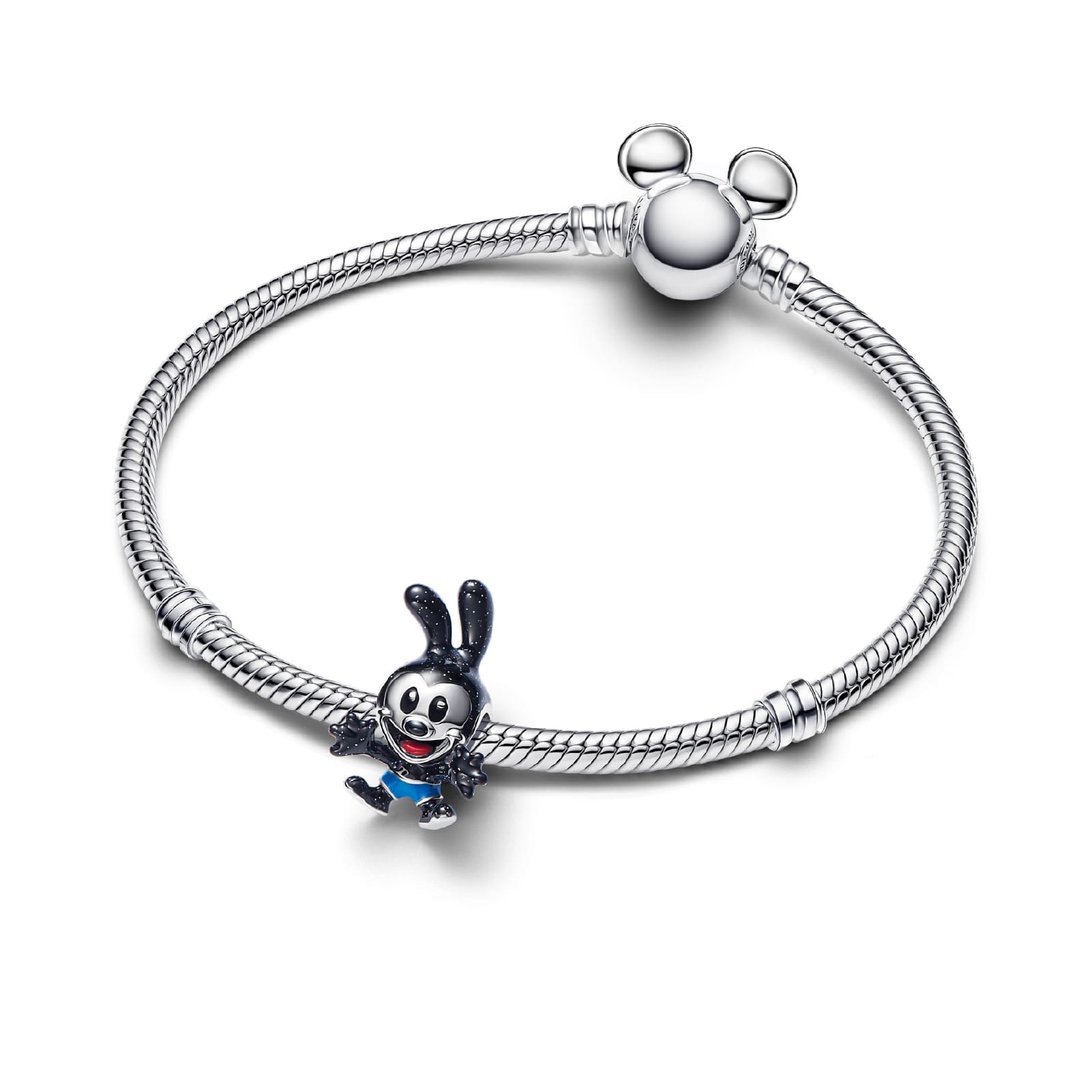 Charm da donna Pandora in argento 925 smaltato Disney Oswald MISURA UNICA