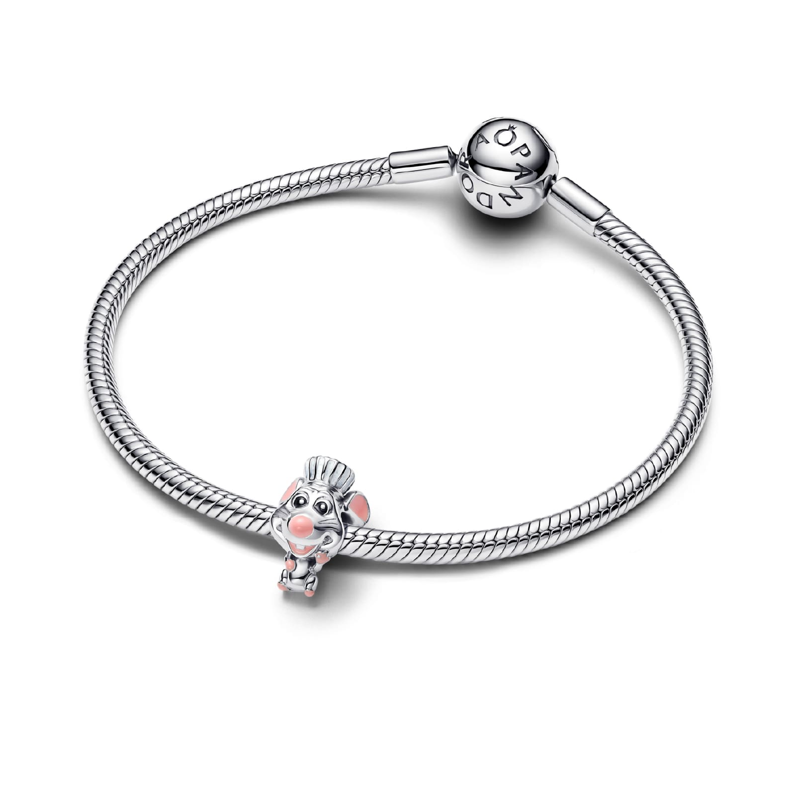Charm da donna Pandora argento 925 Disney Ratatouille Remy MISURA UNICA