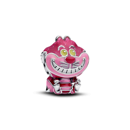 Charm donna Pandora in argento 925 smaltato Disney Stregatto MISURA UNICA