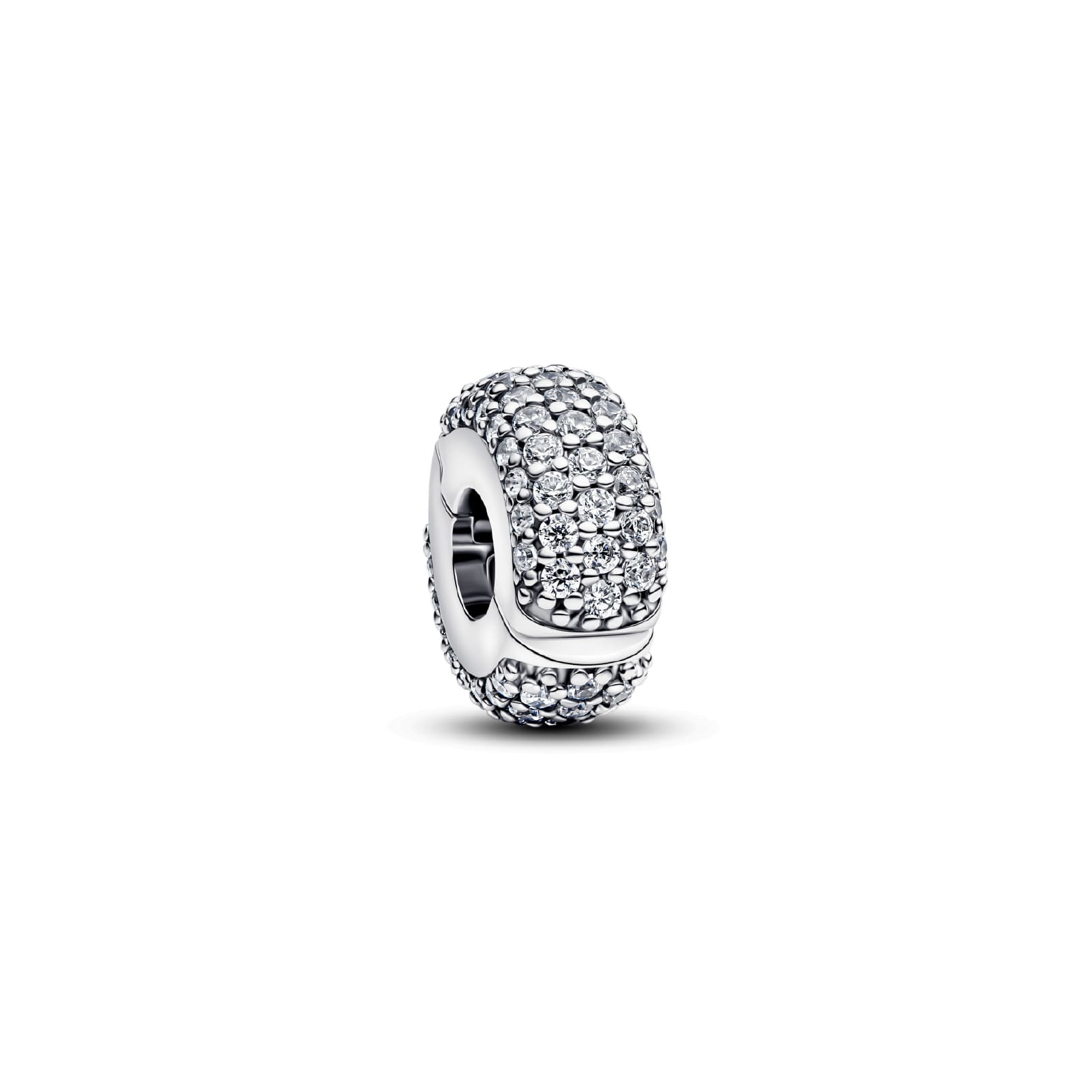 Clip Pandora in Argento Sterling 925 con pavé di zirconi MISURA UNICA