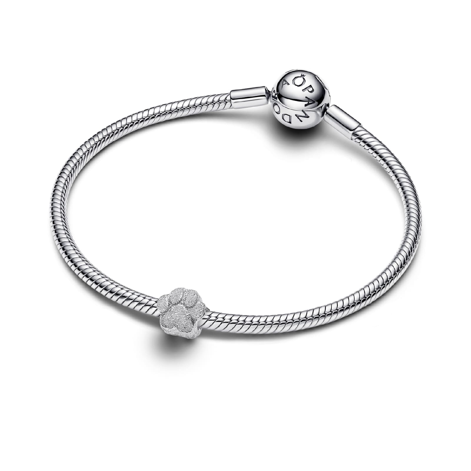 Mini Charm Pandora effetto diamantato zampina in argento 925 MISURA UNICA